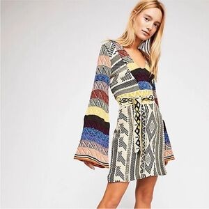 Free People Patchwork Sweater Dress